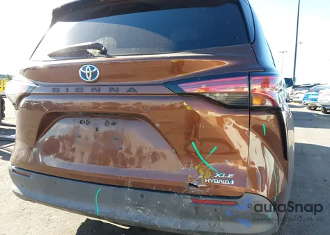 2021 Toyota Sienna Xle из США, поврежденный, VIN 5TDYRKEC4MS027700